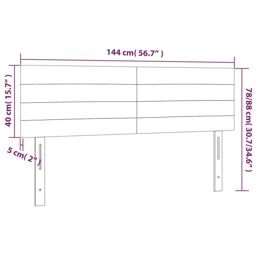 Lot de 2 têtes de lit tissu marron - Jusqu'à 40% de réduction
