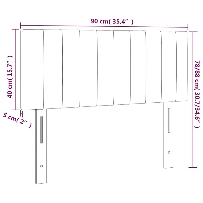 Vidaxl Tête de lit en velours bleu foncé 90cm - Jusqu'à -64% de remise