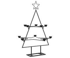 Vidaxl Sapin de Noël décoratif en métal noir 75 cm - Jusqu'à -74% sur l'outlet