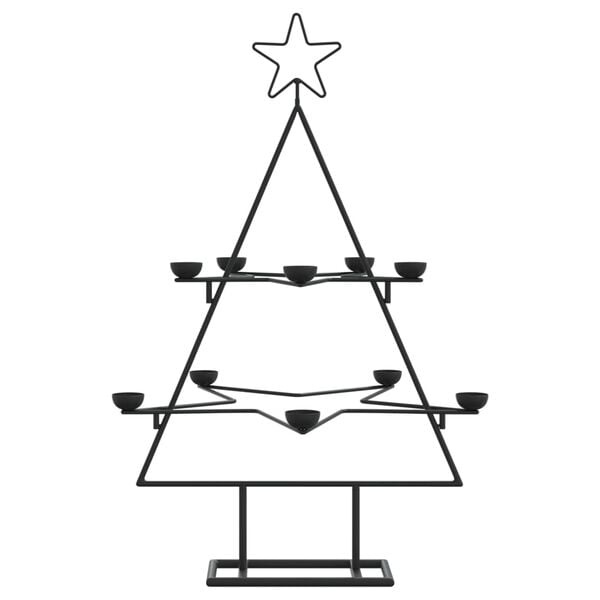 Vidaxl Sapin de Noël décoratif en métal noir 75 cm - Jusqu'à -74% sur l'outlet