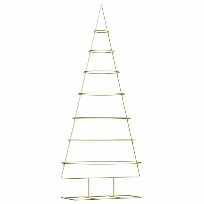 Vidaxl Sapin de Noël en métal doré 210 cm - Jusqu'à 66% de remise