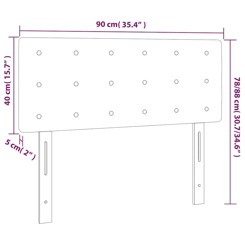Tête de lit en tissu noir 90 cm - Jusqu'à -28% de remise
