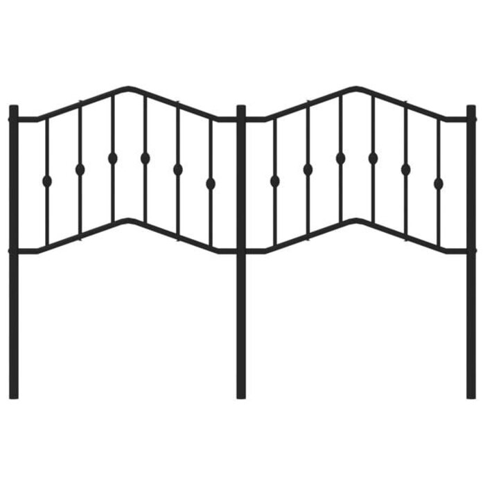 Tête de lit 140 cm en métal noir - Design industriel - Jusqu'à 32% de remise