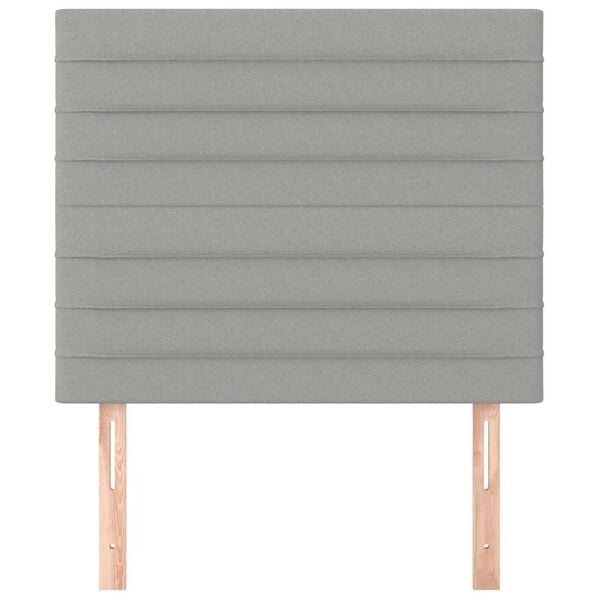 Lot de 2 têtes de lit tissu gris clair - Jusqu'à -33%