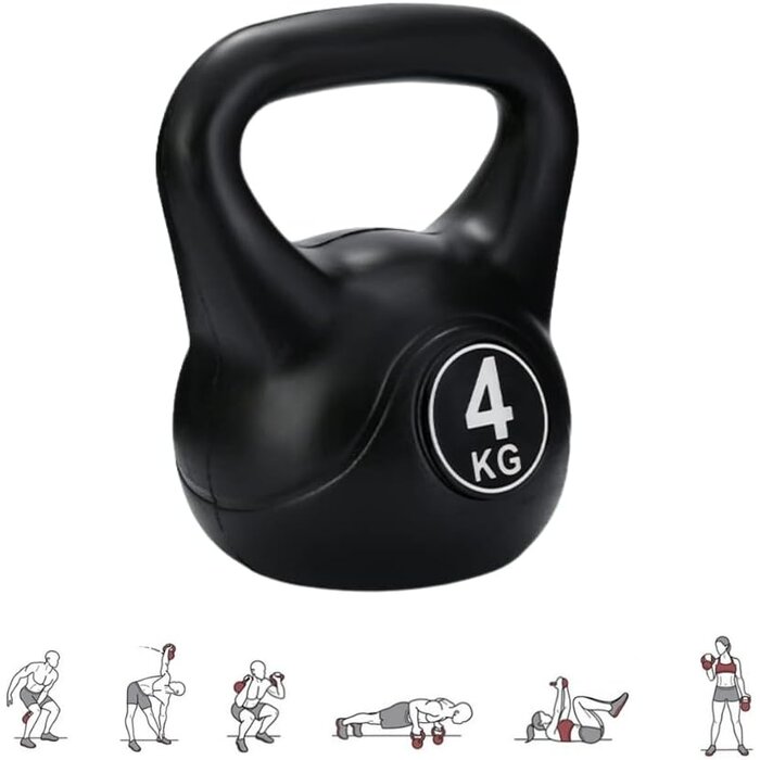 Kettlebell en béton avec néoprène - Noir - Jusqu'à -54% de réduction