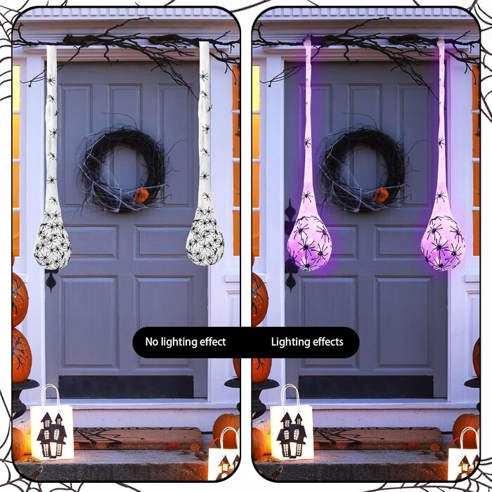 Lot de 3 œufs d'araignée lumineux - Déco Halloween - Jusqu'à 52% de remise