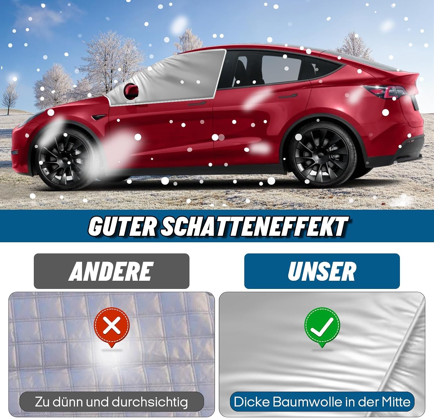 Pare-soleil Tesla Model Y sur mesure - Jusqu'à 27% de remise