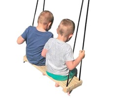 Balançoire en bois pour deux enfants, 70x23 cm - Jusqu'à -33%