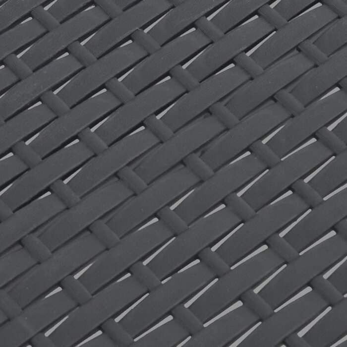 Table de jardin effet rotin anthracite - Jusqu'à -45%