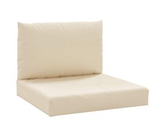 Vidaxl Lot de 2 coussins pour palette - Beige - Jusqu'à -45%