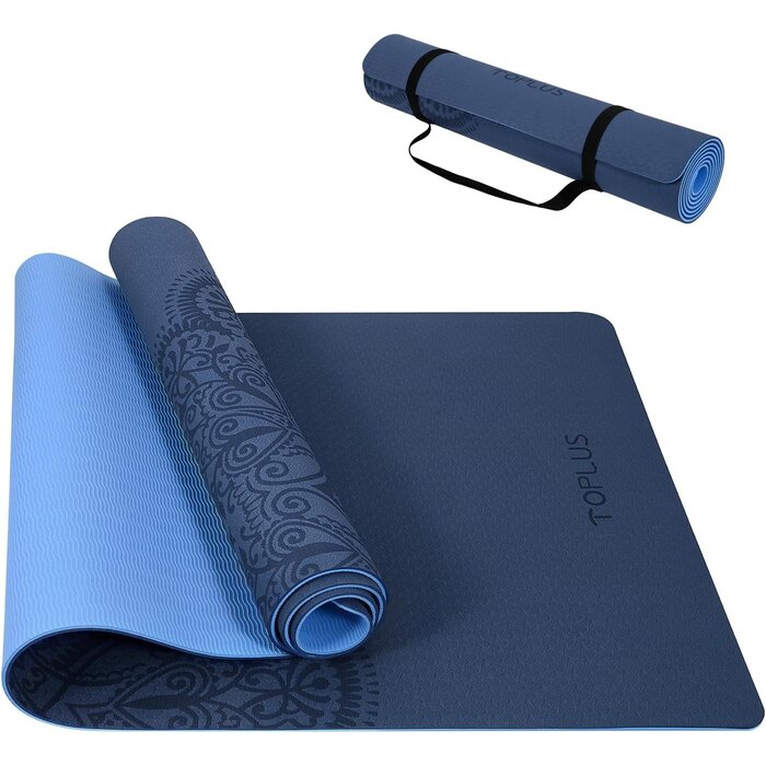 Tapis de yoga antidérapant TPE bleu - Jusqu'à -43% sur nos articles outlet