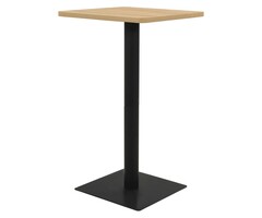 Vidaxl Table de bar bistrot 70x70x107 cm bois et acier - Jusqu'à -47%