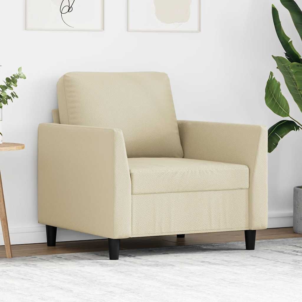 Fauteuil en velours crème 60 cm - Jusqu'à -41% sur le retour