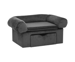 Vidaxl Canapé pour chien avec tiroir - 75x50cm - Gris - Jusqu'à -46%