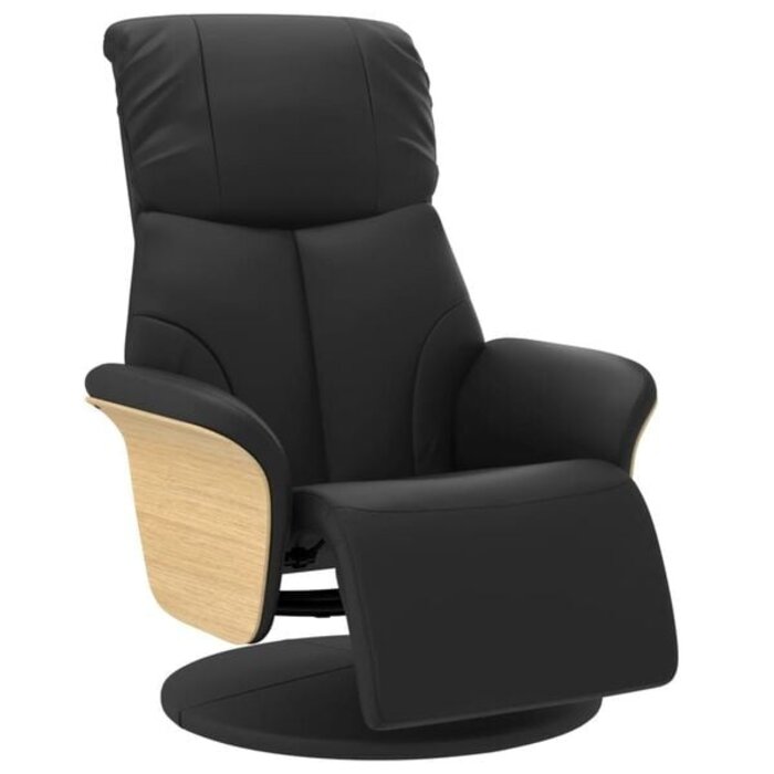 Fauteuil inclinable en similicuir noir - Jusqu'à 41% de remise