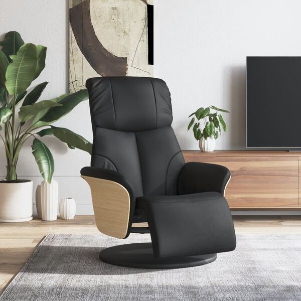 Fauteuil inclinable en similicuir noir - Jusqu'à 41% de remise