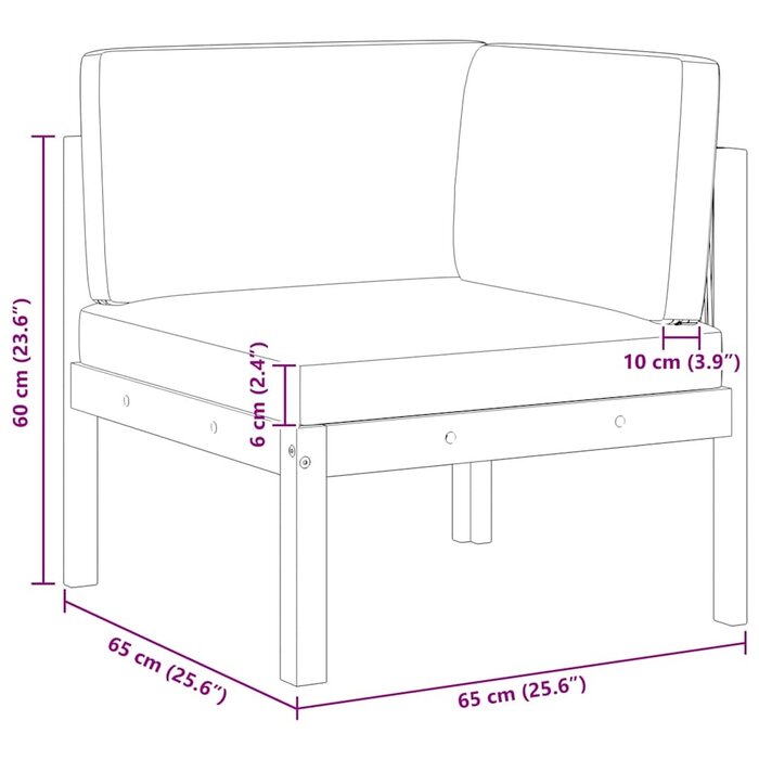 Vidaxl Canapé d'angle de jardin en acacia massif - Jusqu'à -49% sur votre confort