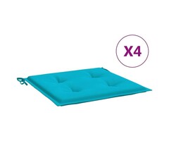 Vidaxl Lot de 4 coussins de jardin turquoise 50x50cm - Jusqu'à -74%