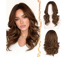 Perruque Ondulée Ombré Marron 40 cm - Jusqu'à -37% sur les retours