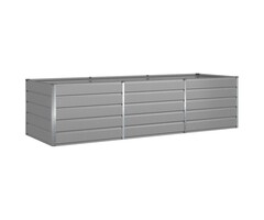 Vidaxl Jardinière en acier galvanisé 195 cm - Jusqu'à -46%