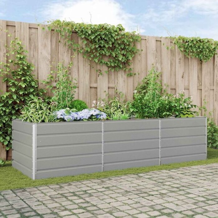 Jardinière en acier galvanisé 195x100x45cm - Jusqu'à 41% de remise