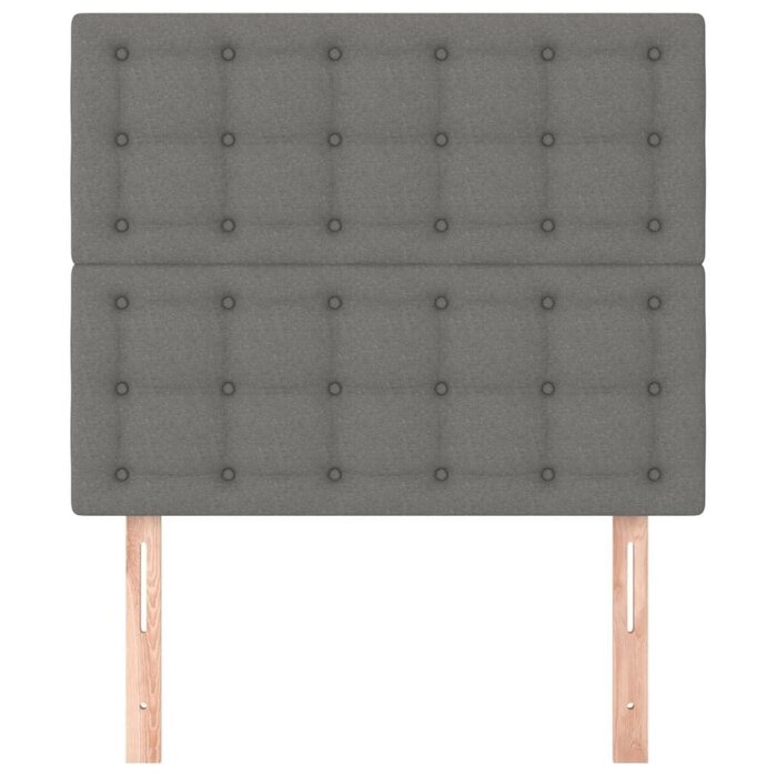 Vidaxl Lot de 2 têtes de lit tissu gris foncé - Jusqu'à 75% de réduction