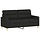 Canapé 2 places 140 cm noir - Jusqu'à 41 % de remise