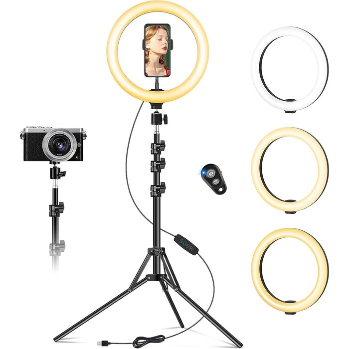 Anneau Lumineux LED 25cm avec Trépied - Jusqu'à 38% de remise