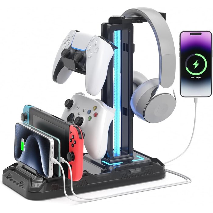 Support Gaming RGB avec chargeur sans fil - Jusqu'à 37% de remise