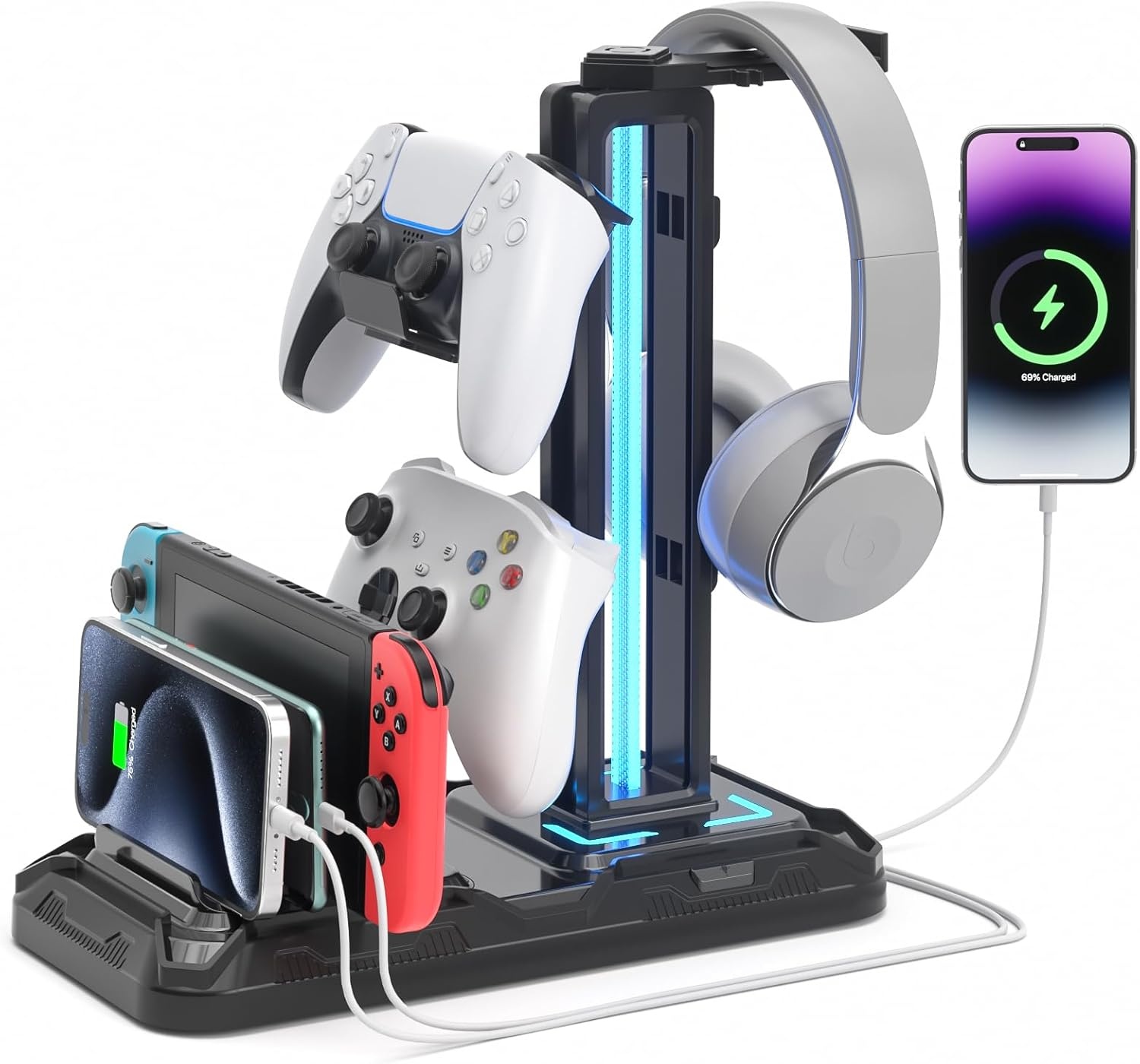 Support Gaming RGB avec chargeur sans fil - Jusqu'à 37% de remise