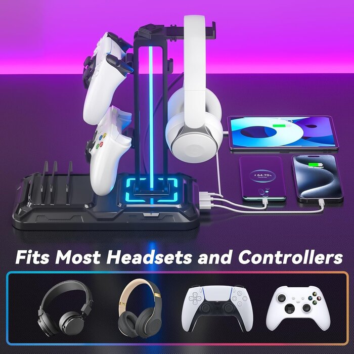Support Gaming RGB avec chargeur sans fil - Jusqu'à 37% de remise
