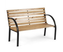 Viking Choice Banc de jardin classique en peuplier et acier - Jusqu'à -37%