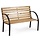 Banc de jardin classique en peuplier et acier - Jusqu'à -30% sur l'outlet