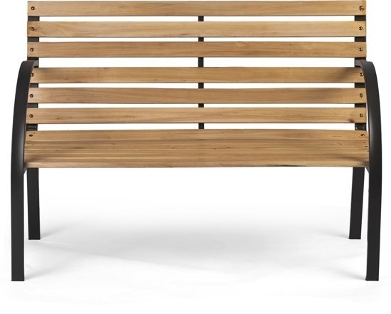 Banc de jardin classique en peuplier et acier - Jusqu'à -30% sur l'outlet