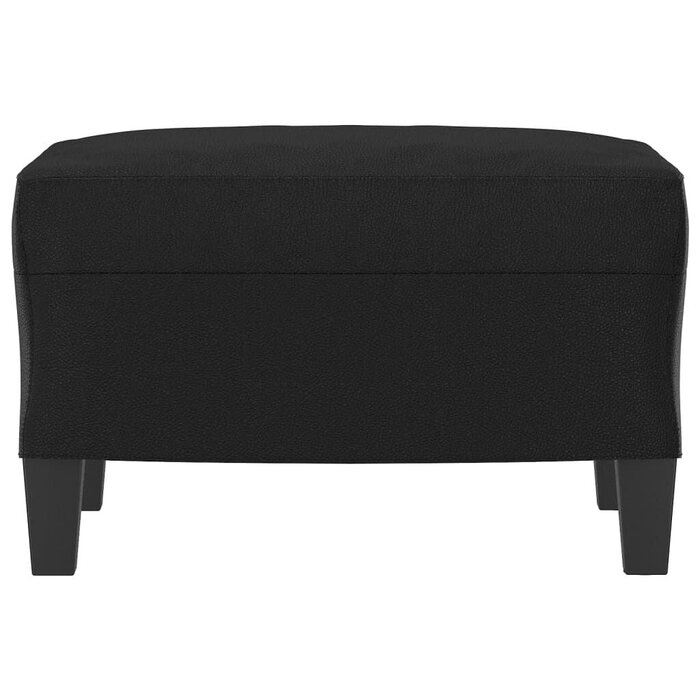 Repose-pieds en similicuir noir 60x50 cm - Jusqu'à 39% de remise