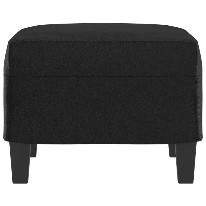 Repose-pieds en similicuir noir 60x50 cm - Jusqu'à 39% de remise