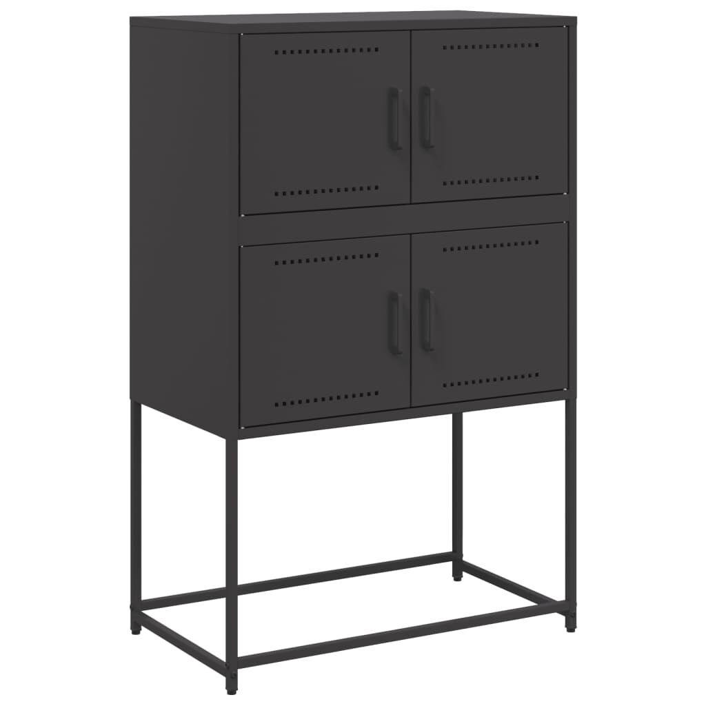 Buffet industriel en acier noir 68,5x38,5x107 cm - Jusqu'à 40% de remise