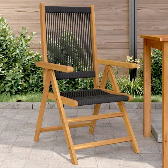 Lot de 2 chaises de jardin pliantes en acacia noir - Jusqu'à -41%
