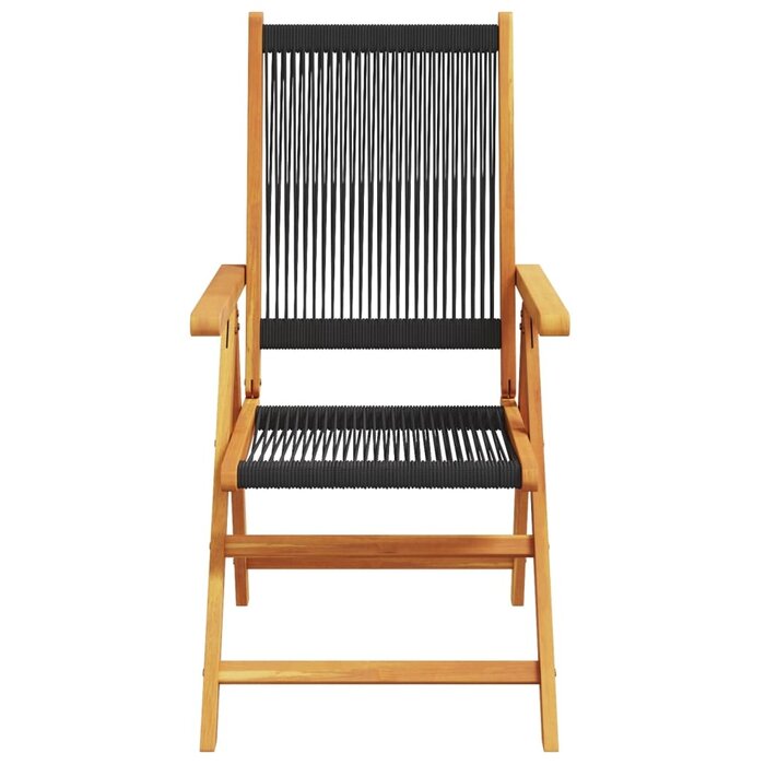 Lot de 2 chaises de jardin pliantes en acacia noir - Jusqu'à -41%