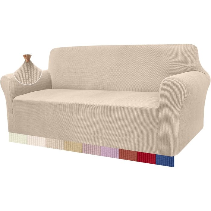 Housse de canapé 3 places extensible beige - Jusqu'à 35% de remise