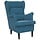 Fauteuil en velours bleu - Confort et élégance - Jusqu'à 41% de remise