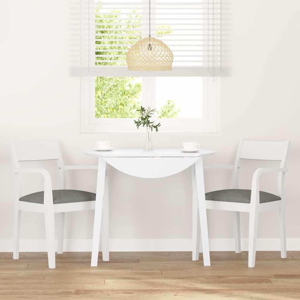 Lot de 2 chaises en bois d'hévéa et coussins - Blanc - Jusqu'à -41%