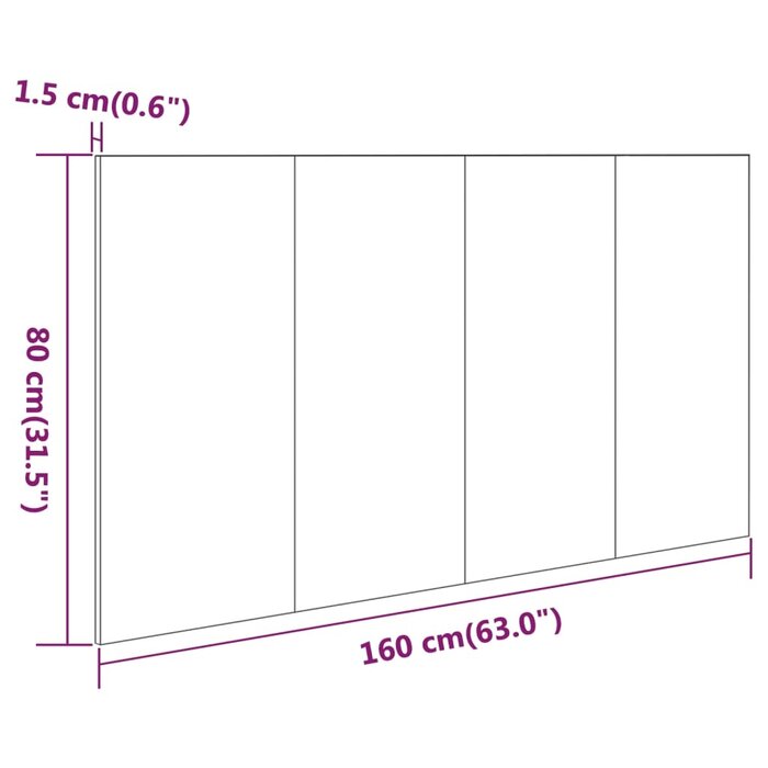 Vidaxl Tête de lit chêne Sonoma 160x80cm - Jusqu'à 78% de remise