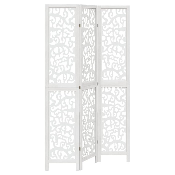 Paravent en bois massif blanc - 3 panneaux - Jusqu'à 40% de réduction