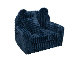 Viking Choice Fauteuil lit enfant en velours côtelé bleu - Jusqu'à 29% de réduction