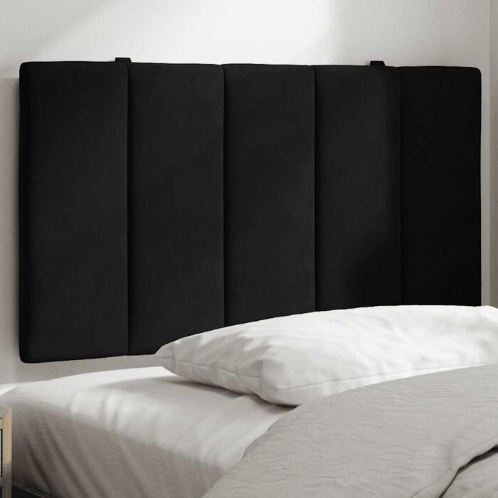 Vidaxl Coussin de tête de lit 90 cm velours noir - Jusqu'à 61% de réduction
