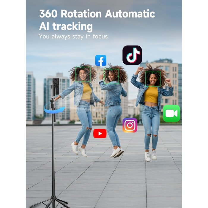 Trépied 3-en-1 avec Suivi IA 360° - Jusqu'à 39% de réduction
