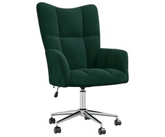 Fauteuil relax en velours vert foncé réglable - Jusqu'à 41% de remise