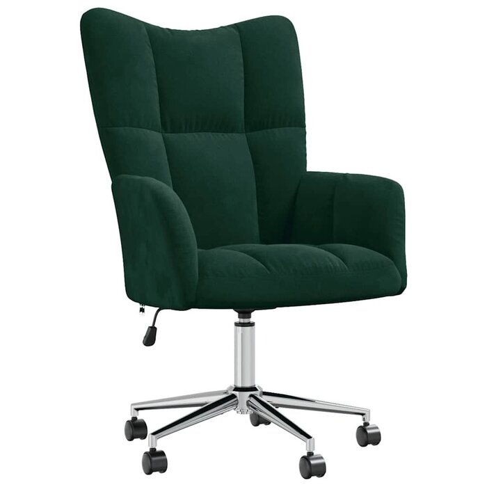 Fauteuil relax en velours vert foncé réglable - Jusqu'à 41% de remise