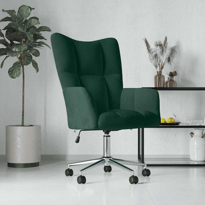 Fauteuil relax en velours vert foncé réglable - Jusqu'à 41% de remise